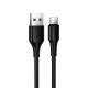 Кабель HOCO X120 Beneficio silicone charging data cable USB to Type-C 60W 3A 1m Black